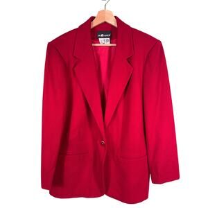 Sag Harbor Wool Blazer Jacket Women Size 12 Lined Office Career Corporate*
